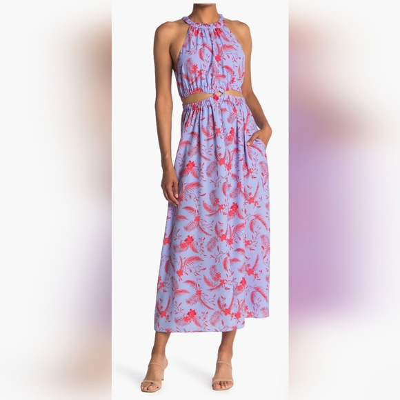 Likely Karrica Halter Maxi Dress Size 4 - Picture 1 of 12